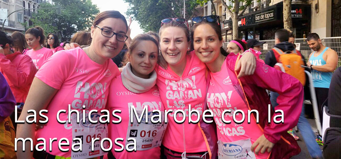 Las chicas Marobe con la marea rosa